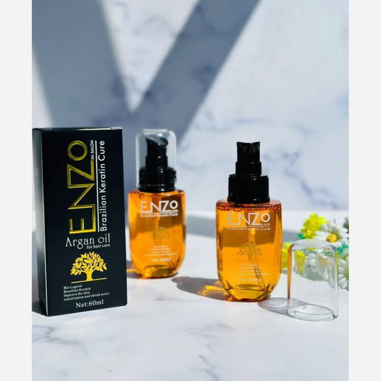روغن مو آرگان حاوی کراتین برزیلی انزو ENZO