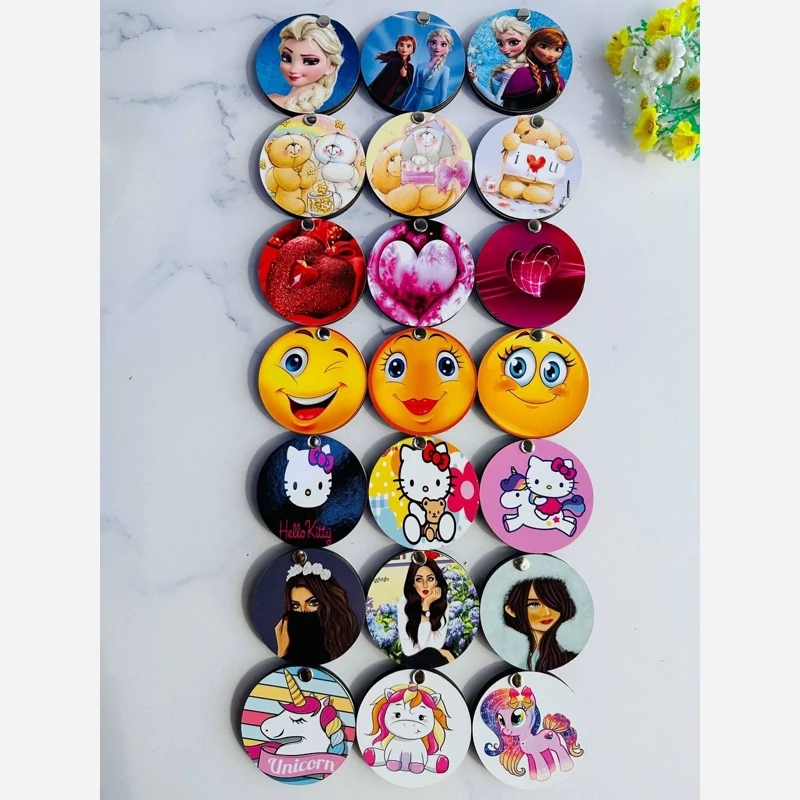 آینه فانتزی چوبی گرد