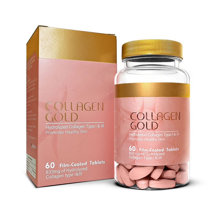 قرص کلاژن گلد collagen gold آدریان بسته 60 عددی